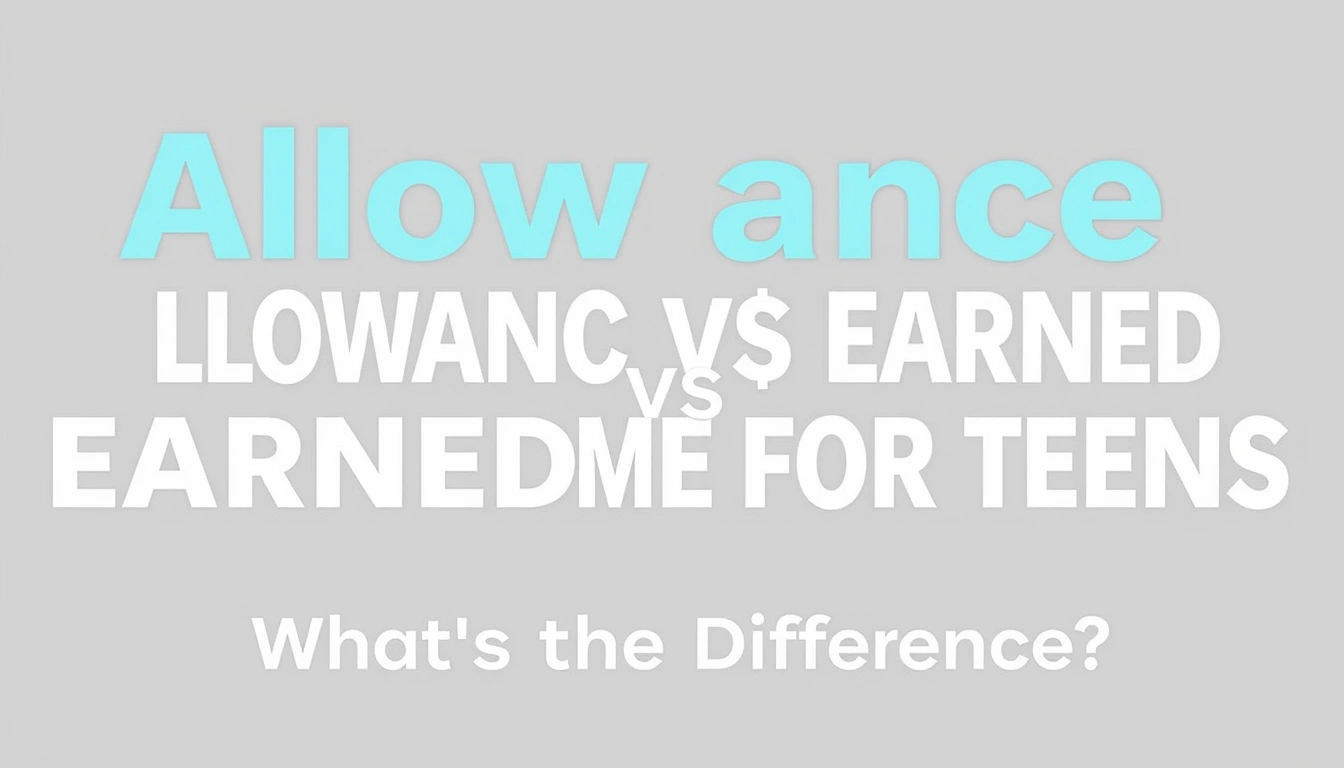 Allowance vs Earned Income for Teens: What’s the Difference?