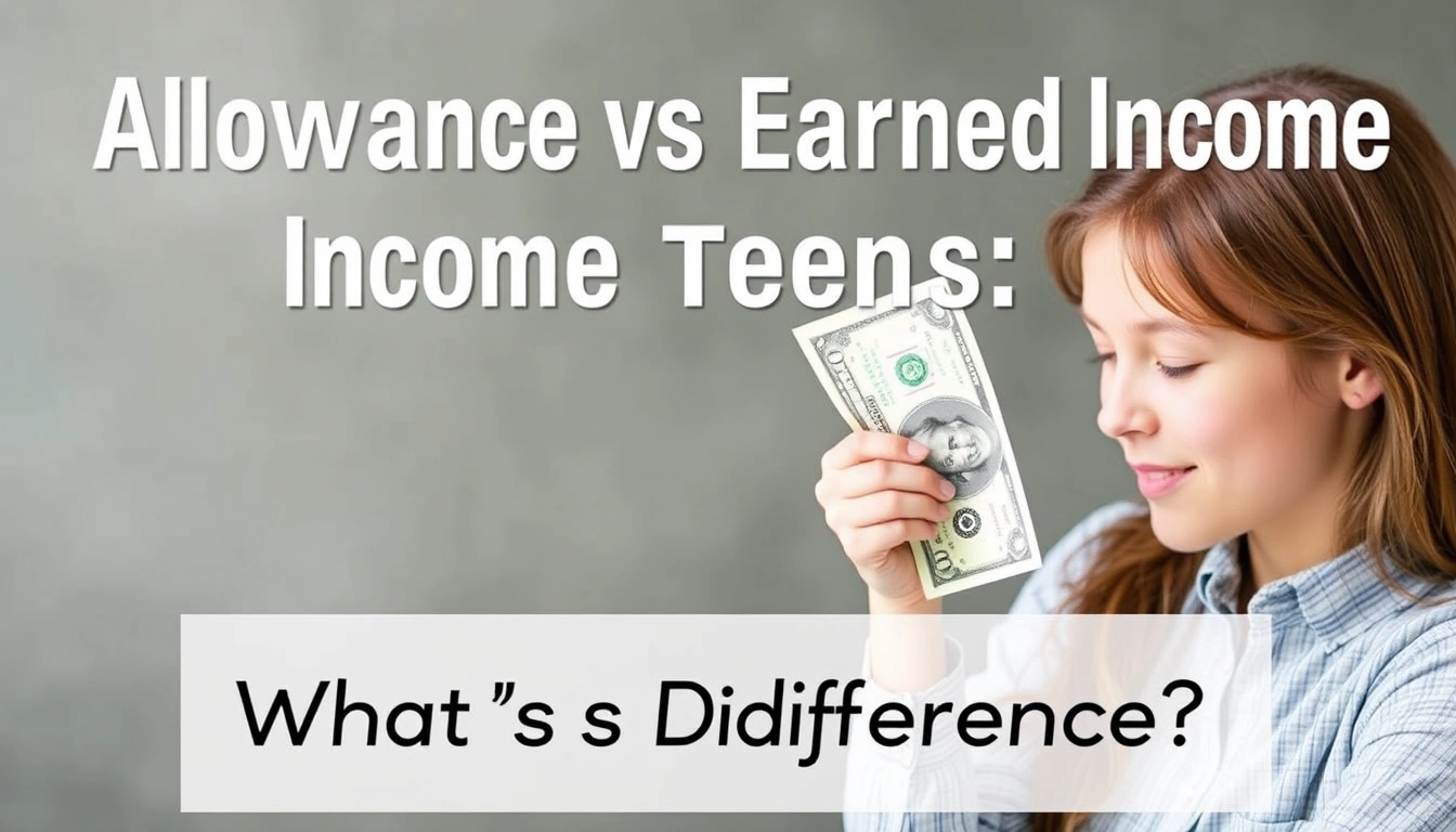 Allowance vs Earned Income for Teens: What’s the Difference?
