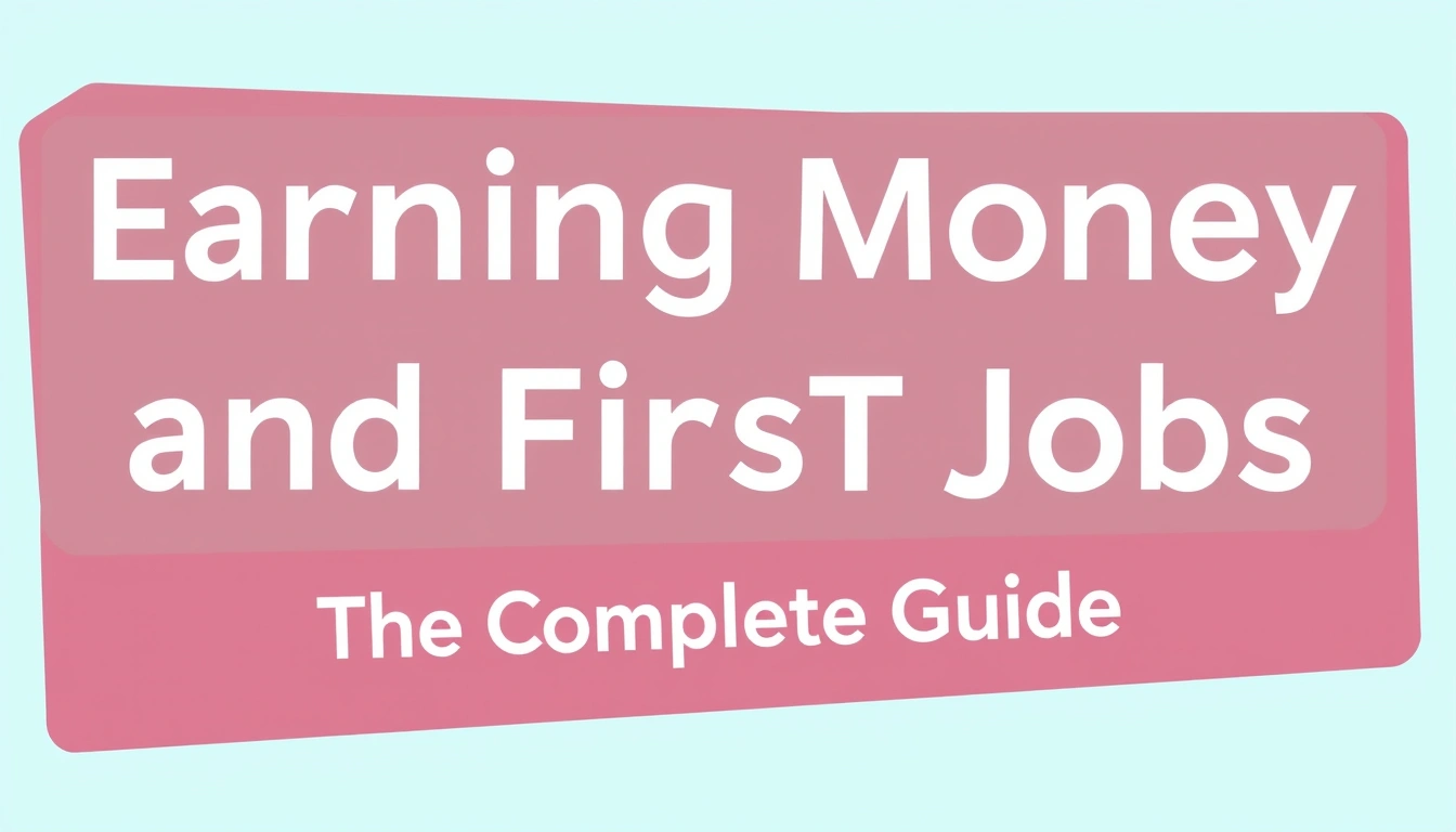 Earning Money and First Jobs — The Complete Guide Earning Money and First Jobs — The Complete Guide