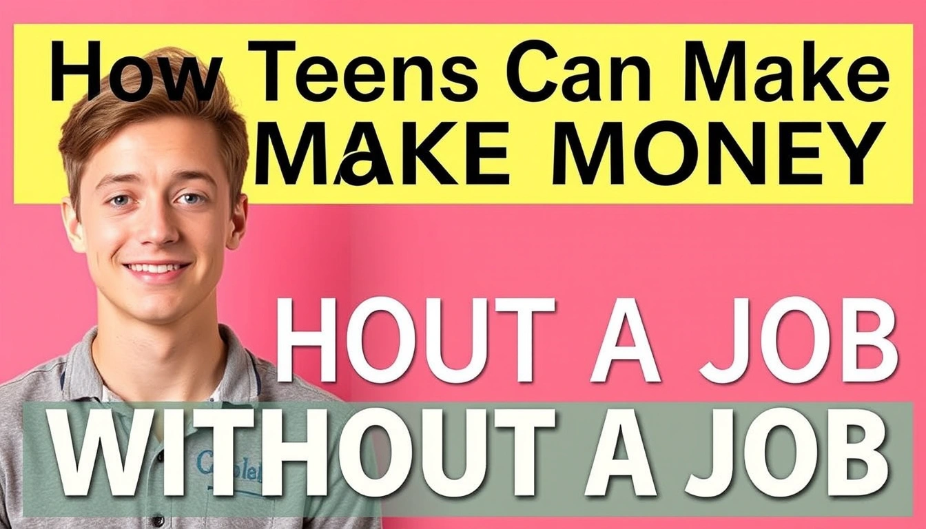 How Teens Can Make Money Without a Job How Teens Can Make Money Without a Job